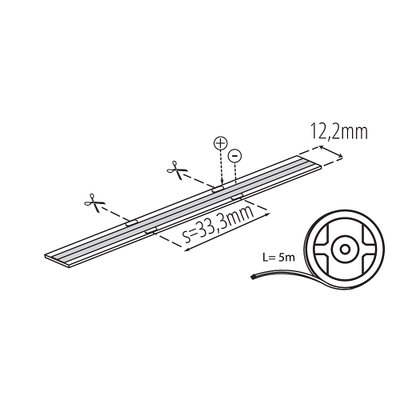 LED Strip COB 24V 28W/m 3880lm/m Kallvit 4000K IP65