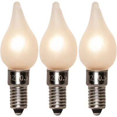 Topplampa E6 12V 0,9W Matt böjd topp 3-pack
