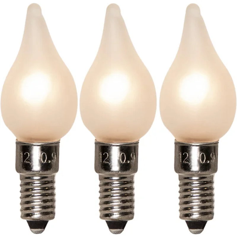 Topplampa E6 12V 0,9W Matt böjd topp 3-pack