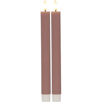 Antikljus Flamme Stripe Rosa