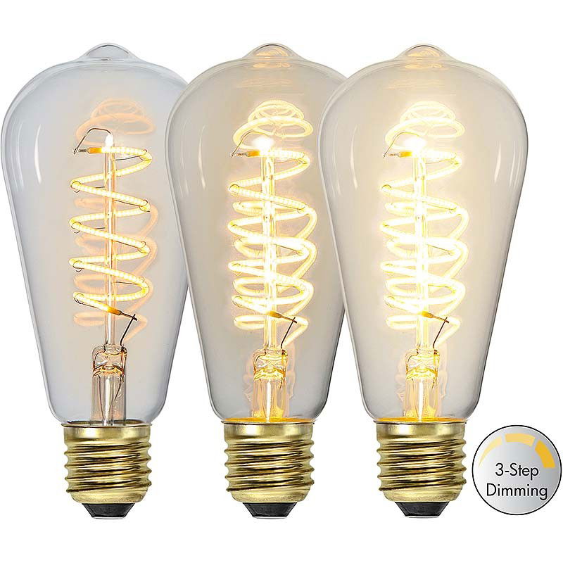 Dimbar Globlampa Ø95 Spiral LED 4,0W 270lm E27 3-step dimming Dimbar Globlampa Ø95 Spiral LED 4,0W 270lm E27 3-step dimming