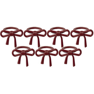 Ljusmanschett Rosett 7-Pack Röd