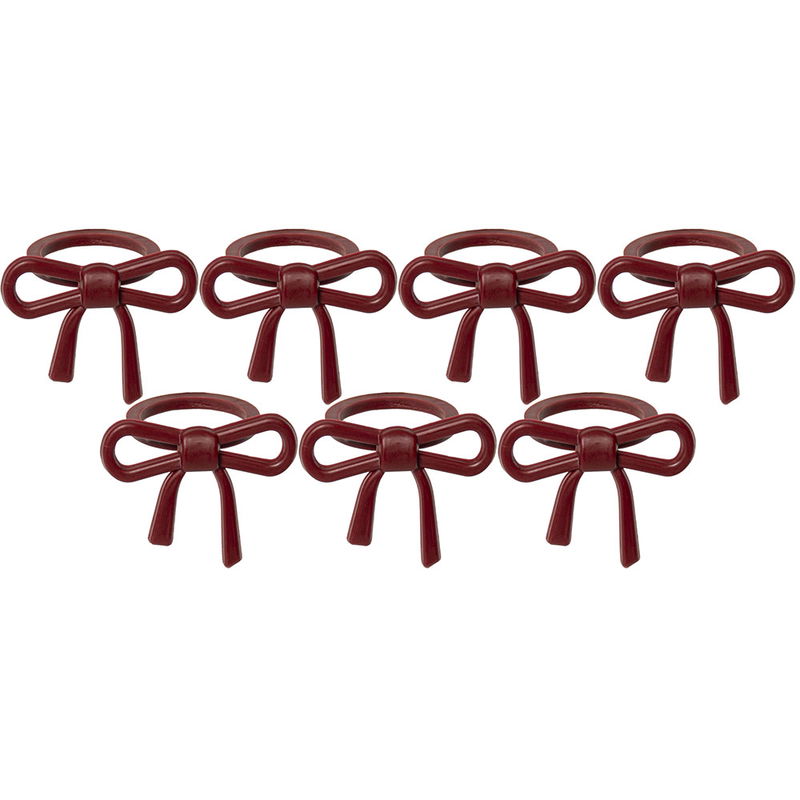 Ljusmanschett Rosett 7-Pack Röd