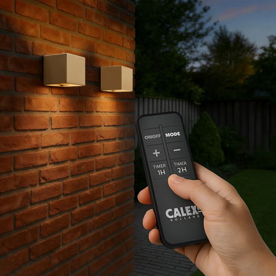 Batteridriven Vägglampa Falerna inkl. fjärr 2-pack Sand