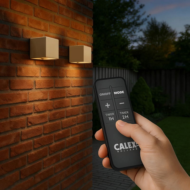 Batteridriven Vägglampa Falerna inkl. fjärr 2-pack Sand