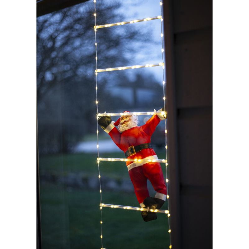 Ladde Klättrande Tomte på stage Utomhus Ladde Klättrande Tomte på stage Utomhus