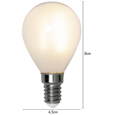 Klotlampa LED Matt 1,4W 150lm  E14 2700K 2-pack