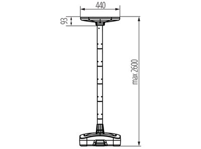 Golvlampa Solcell 3000K/4000/6500K Pareno 25W 2.800lm IP54 Fjärrkontroll