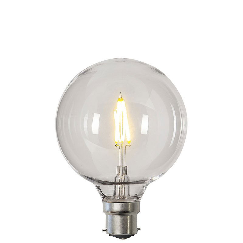 Globlampa Ø95 Filament LED 0,6W 80lm B22 Polykarbonat Globlampa Ø95 Filament LED 0,6W 80lm B22 Polykarbonat