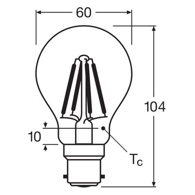 Normallampa LED 470lm B22 2700K Ledvance