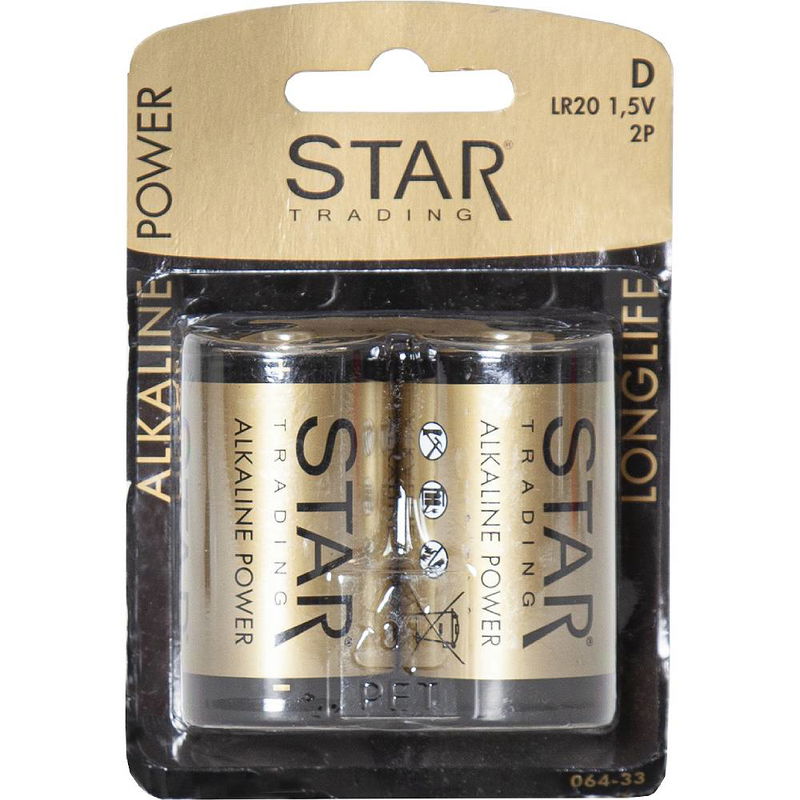 D Batteri LR20 2-pack