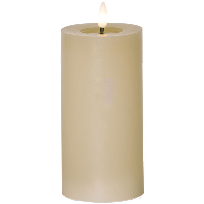 Blockljus Flamme Flow Beige 17,5cm Blockljus Flamme Flow Beige 17,5cm