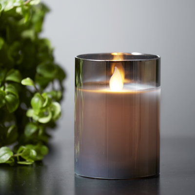 Blockljus M-Twinkle Rök 10cm