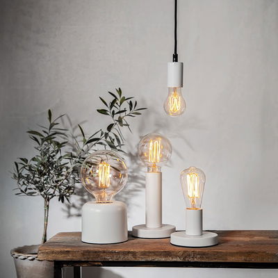 Lampfot E27 Glans Borstad | Star Trading | Lampgrossen