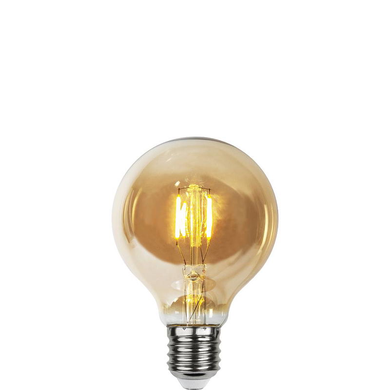 24V Globlampa Ø80 LED 28lm E27 Filament Amber 2500K, 4-pack 24V Globlampa Ø80 LED 28lm E27 Filament Amber 2500K, 4-pack