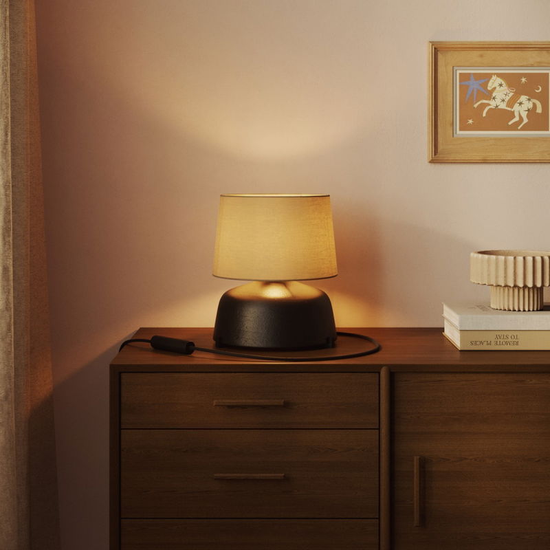 Lampskärm 24cm Athena med E27-fattning för bord- och golvlampa