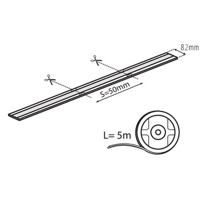LED Strip COB 24V 10,5W/m 900lm/m Grön IP65