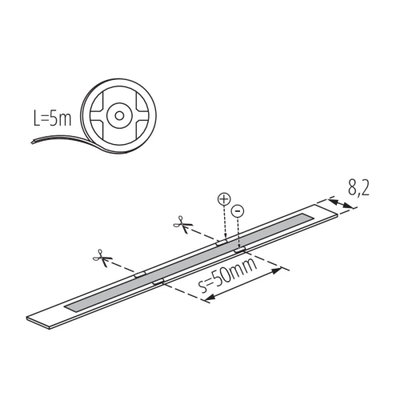 LED Strip COB 24V 10W/m Varmvit 3000K IP65