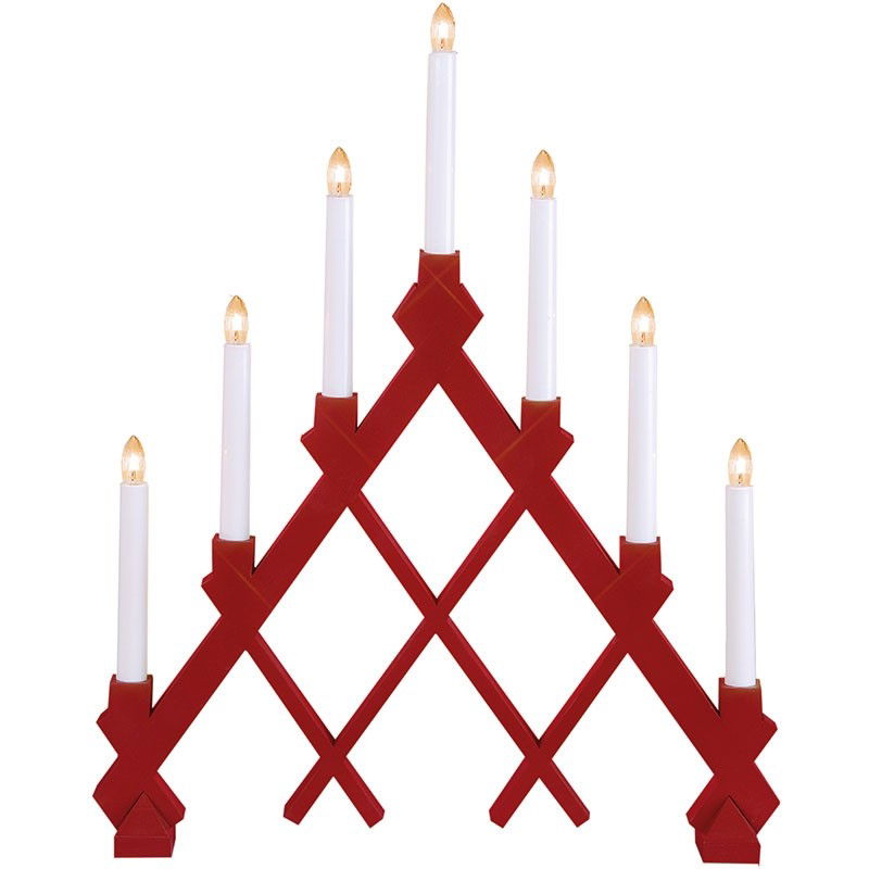 Ljusstake Rut Röd