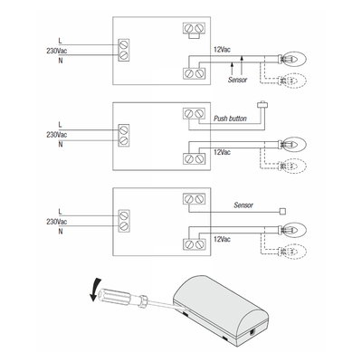 Relco 5500 SC Elektronisk trafo med inbyggd touchdimmer