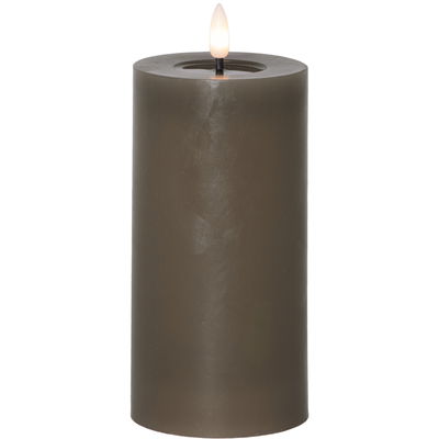 Blockljus Flamme Flow Mörkbrun / Mullvad 17,5cm