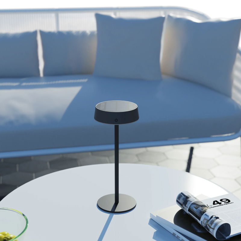 Solcells Bordslampa Parma Svart 2700K