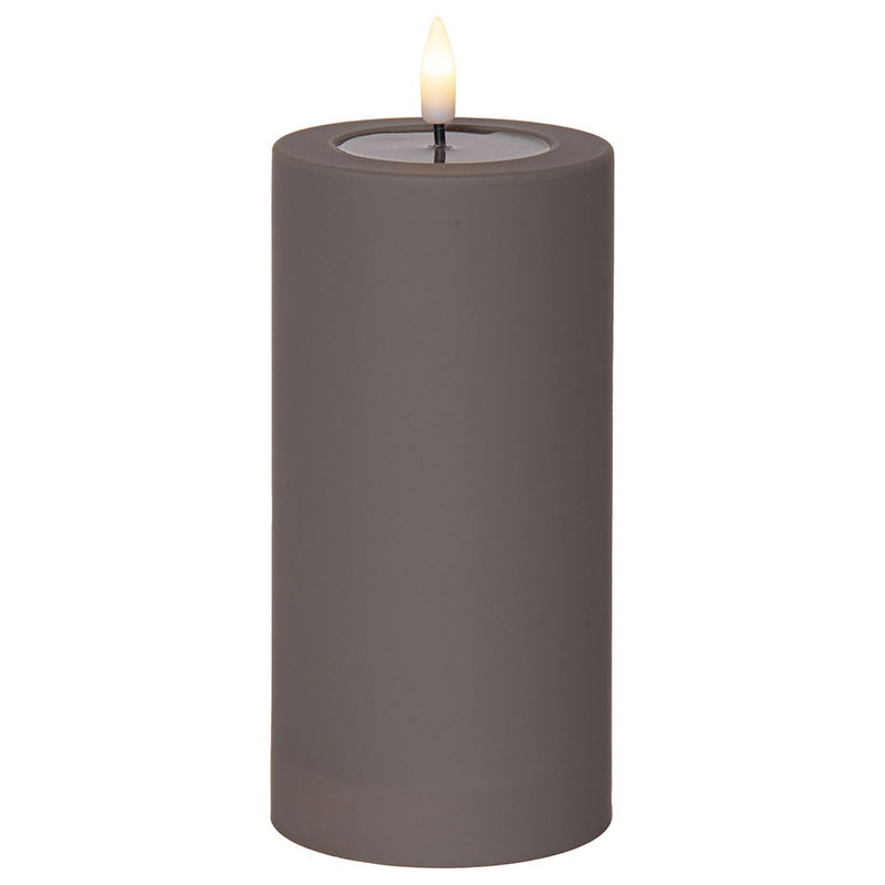 Blockljus Flamme Soft Grå 17.5cm Blockljus Flamme Soft Grå 17.5cm