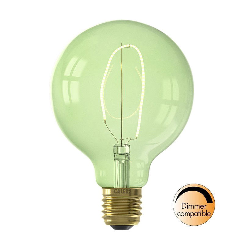 Dimbar Dekorationslampa Nora G95 Grön LED 4W 130lm E27 Dimbar Dekorationslampa Nora G95 Grön LED 4W 130lm E27
