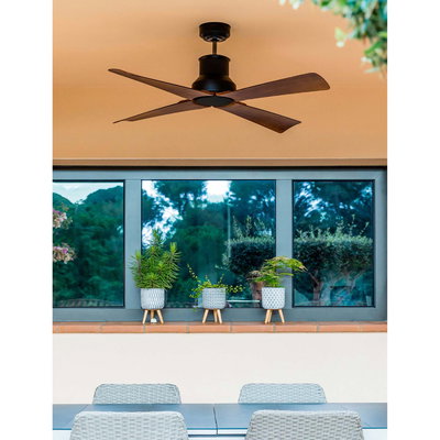 Takfläkt TYPHOON Ø127cm Svart/trä M IP44