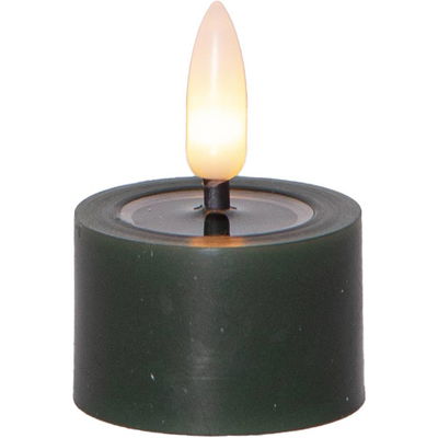 Värmeljus Flamme Flow Grön 2-pack Timer