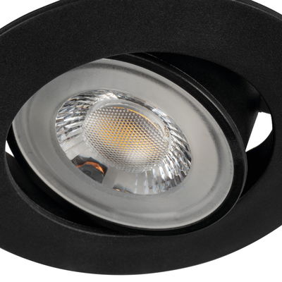 Downlight LED FIZU Vinklingsbar 4,8W 3000K Svart
