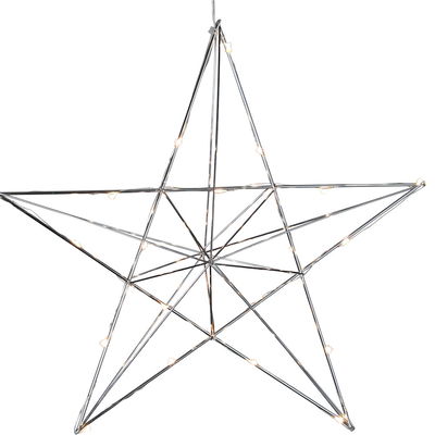 Julstjärna Line Kromfärgad i metall