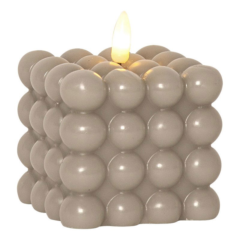 Blockljus Flamme Dot Grå Blockljus Flamme Dot Grå