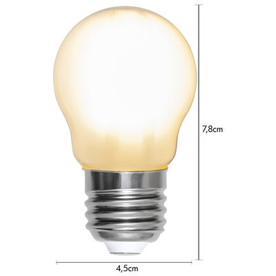 Klotlampa LED Matt 4,5W 470lm E27 2700K 2-pack
