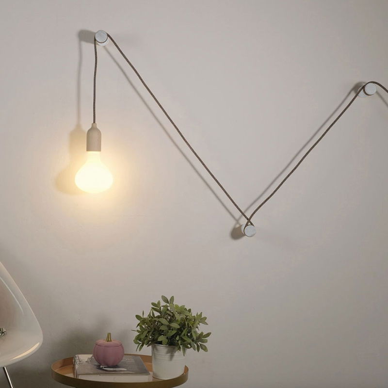 Rolé Väggmonterat Kabelfäste Vit role-wooden-wall-mount-cable-tie-for-pendant-lamp-(12)