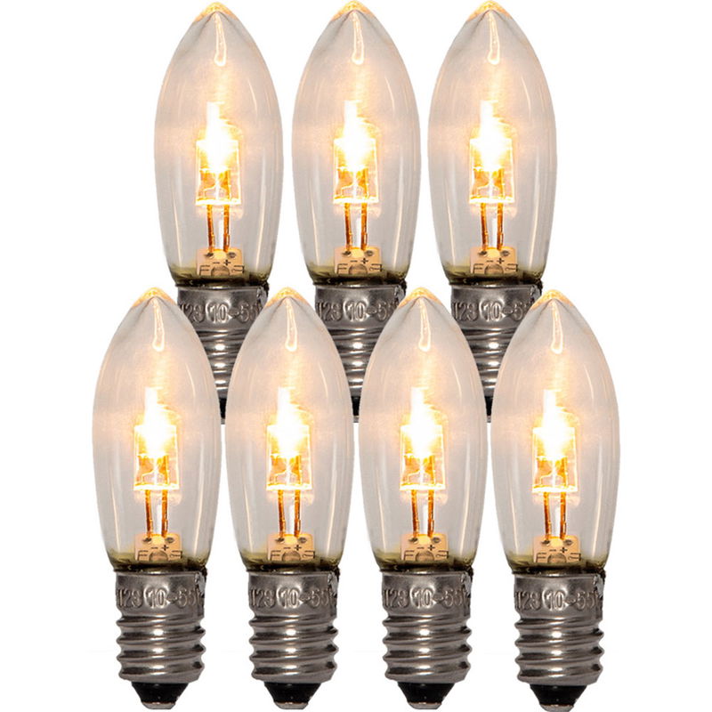 Topplampa E10 2000K LED Varmvit 7-pack