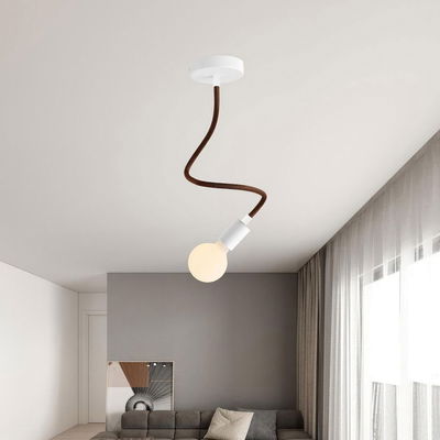 Flexibel textilkabel Whisky Svart med vita avslut, 60cm | Creative Cables
