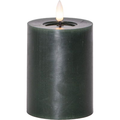 Blockljus Flamme Flow Grön 12,5cm