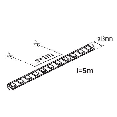 Ljusslang LED Kopplingsbar 5m Dagsljus 6.500°K