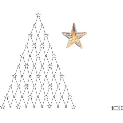 Ljusnät Star Curtain Väggdekoration