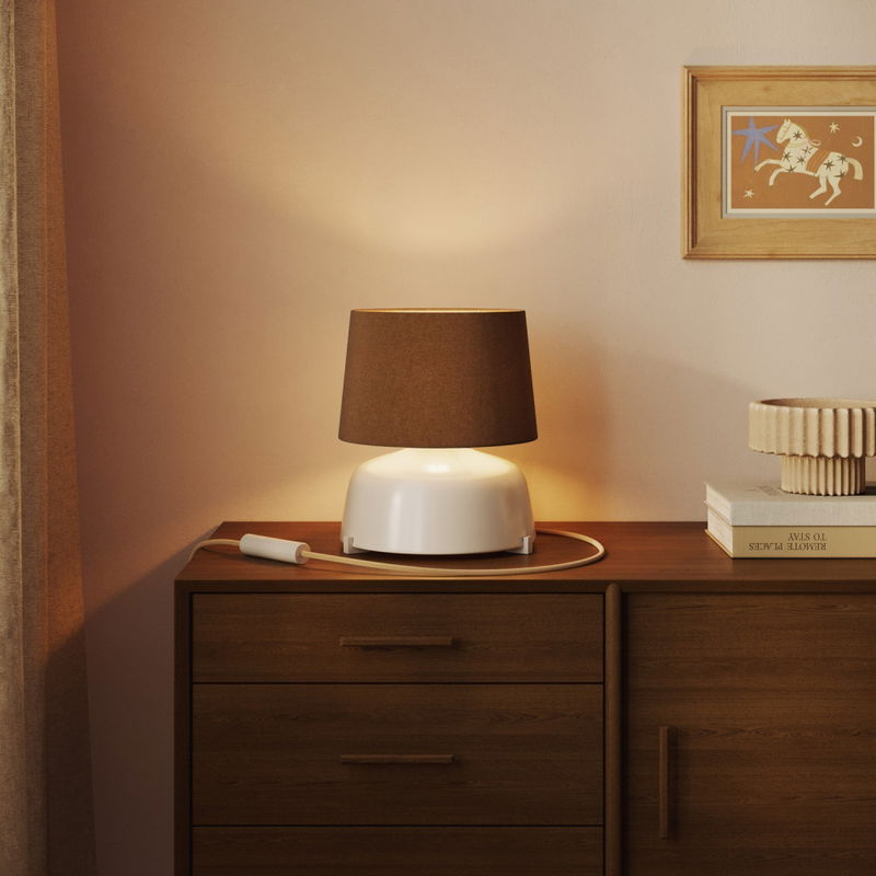 Lampskärm 24cm Athena med E27-fattning för bords- och golvlampa