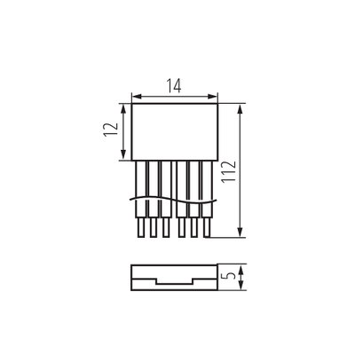 Kopplingskabel LED Strip COB RGB+CCT 12mm enkel