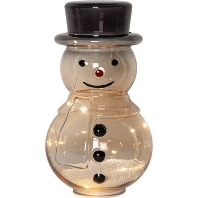 Glasdekoration Olle Snögubbe