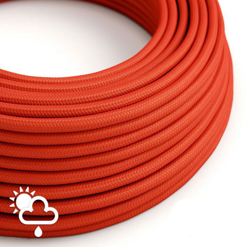 Textilkabel Rayon Röd 2x1.00 mm² IP65 | Creative Cables