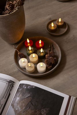 Värmeljus Flamme Flow Beige 2-pack Timer