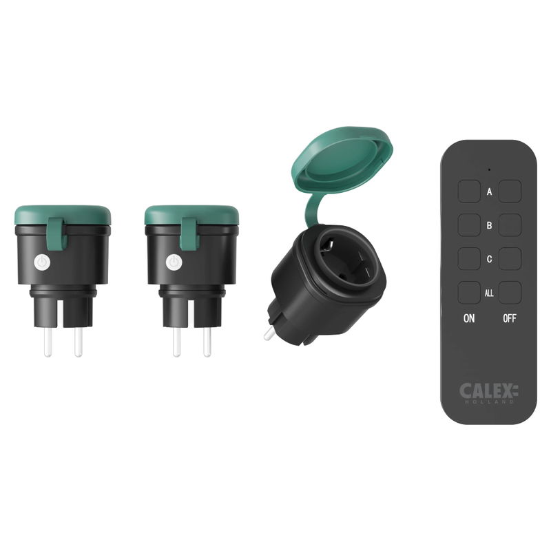Uttag för utomhusbruk med fjärrkontroll 3-pack Uttag för utomhusbruk med fjärrkontroll 3-pack