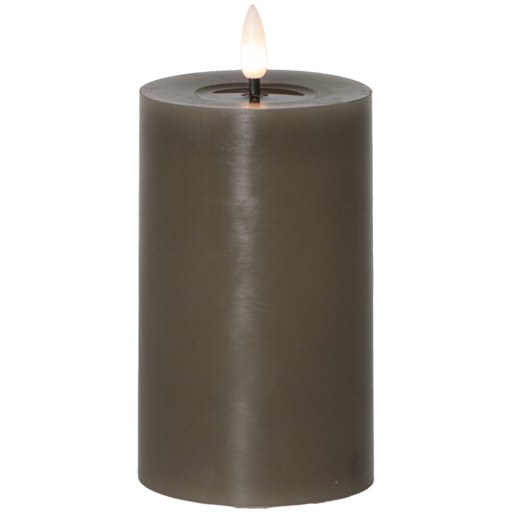 Blockljus Flamme Flow Mörkbrun / Mullvad  15cm Blockljus Flamme Flow Mörkbrun / Mullvad  15cm