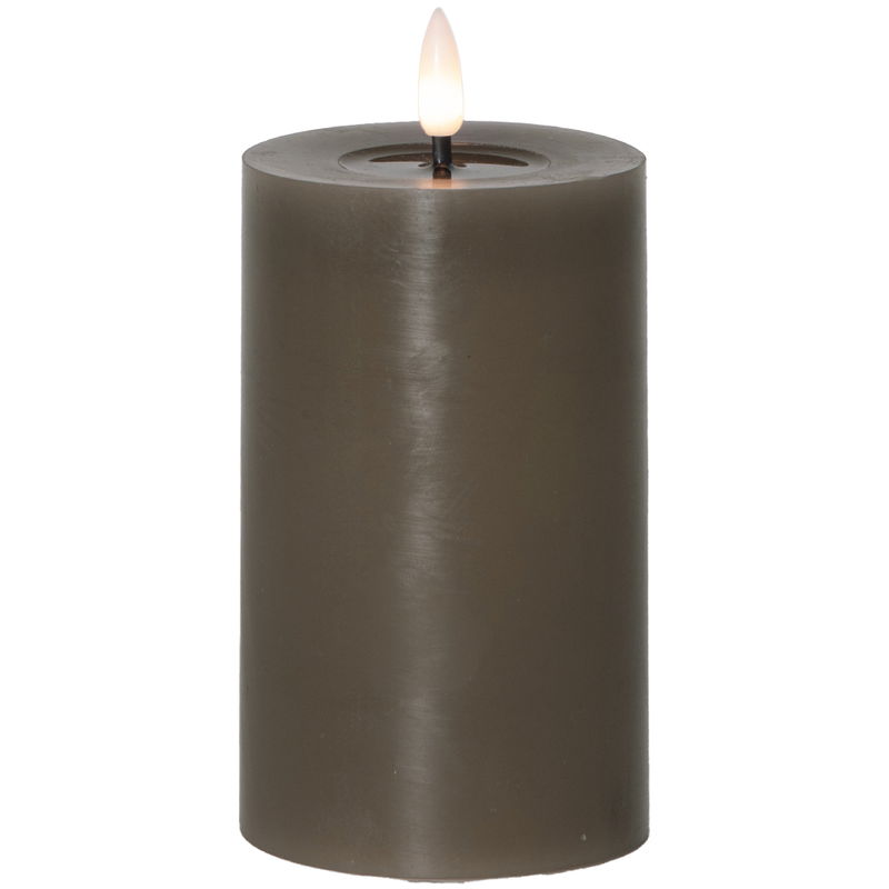 Blockljus Flamme Flow Mörkbrun / Mullvad  15cm Blockljus Flamme Flow Mörkbrun / Mullvad  15cm