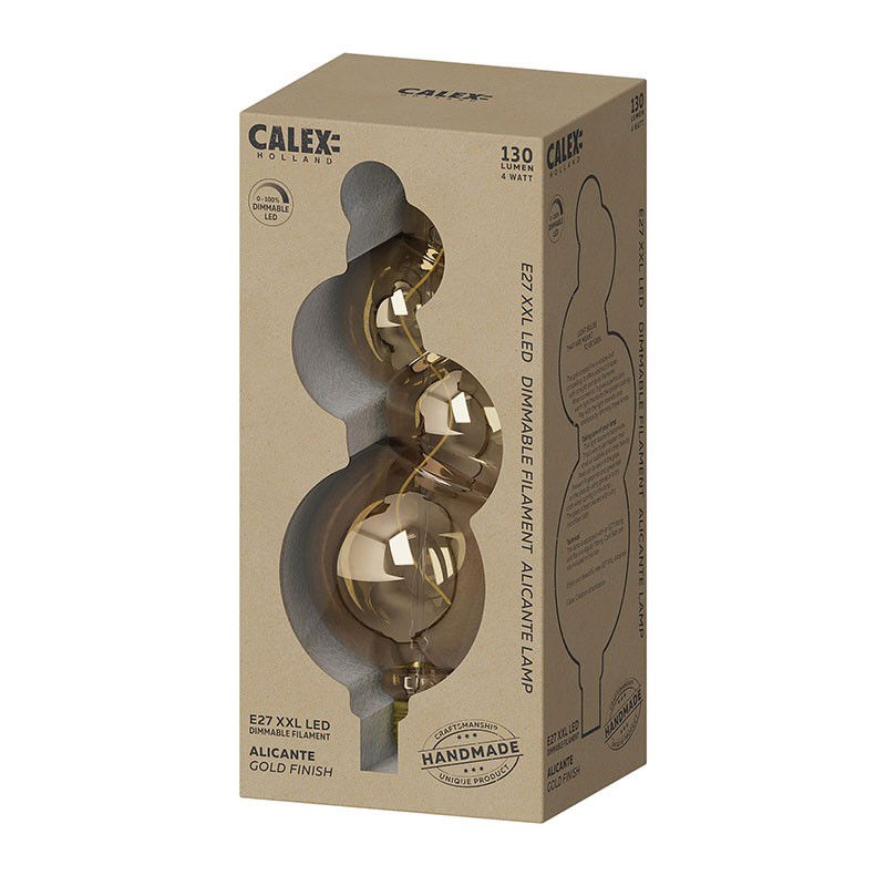 Dimbar Dekorationslampa Alicante Gold LED 4W 130lm E27 Dimbar Dekorationslampa Alicante Gold LED 4W 130lm E27