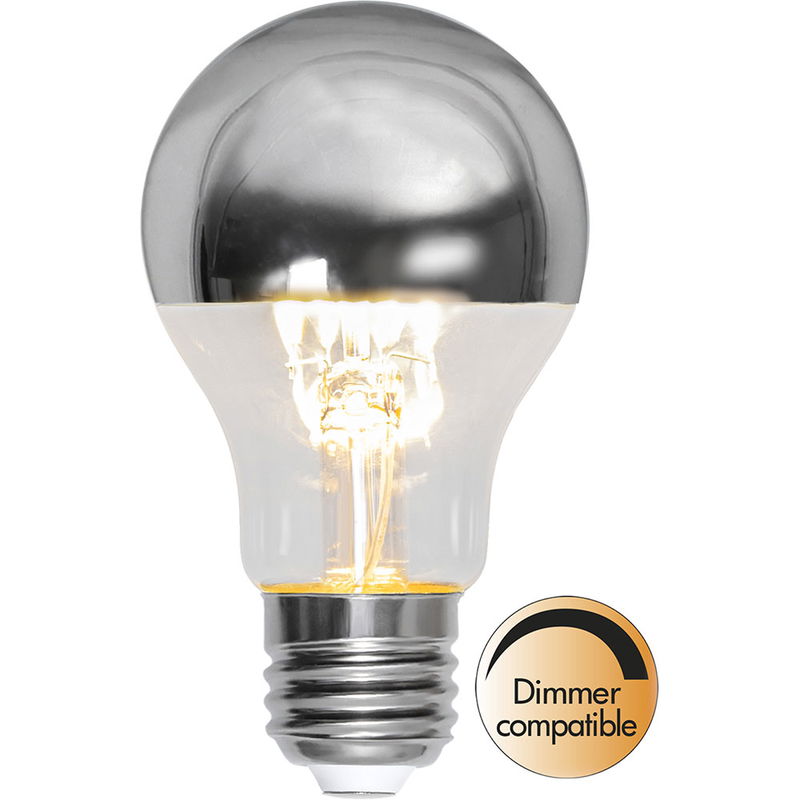 Normallampa Toppförspeglad Silver LED 400lm E27 Dim